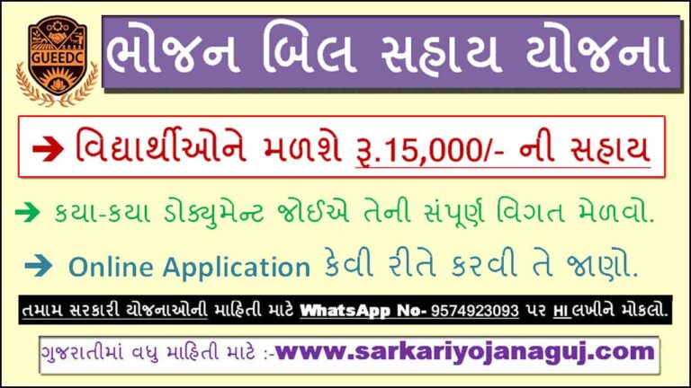 Bin Anamat | Bhojan Bill Sahay Yojana | ભોજન બિલ સહાય યોજના