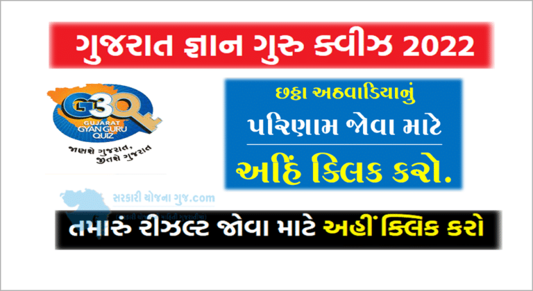 Gujarat Gyan Guru Quiz Six round Result 2022 | ગુજરાત જ્ઞાન ગુરુ ક્વિઝનું છઠ્ઠા રાઉન્‍ડનું પરિણામ