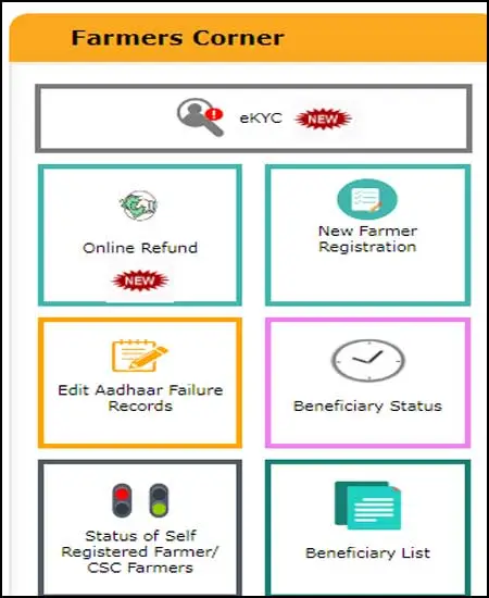 PM Kisan Portal Farmer Corner
