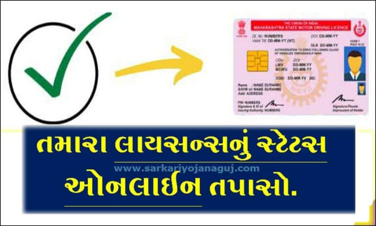Driving Licence Application Status । તમારા લાયસન્સનું સ્ટેટસ ઓનલાઈન તપાસો