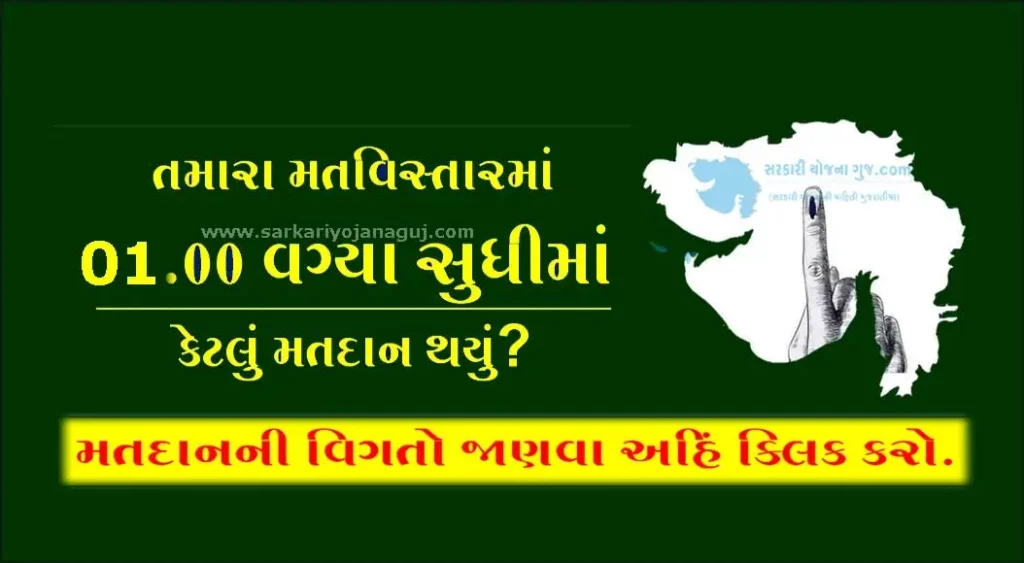 Gujarat Election 2022 Live Update: 34.74% turnout till 01.00 PM