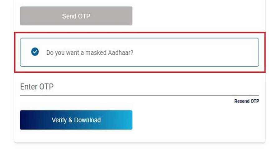 Masked Aadhaar Card Download Process