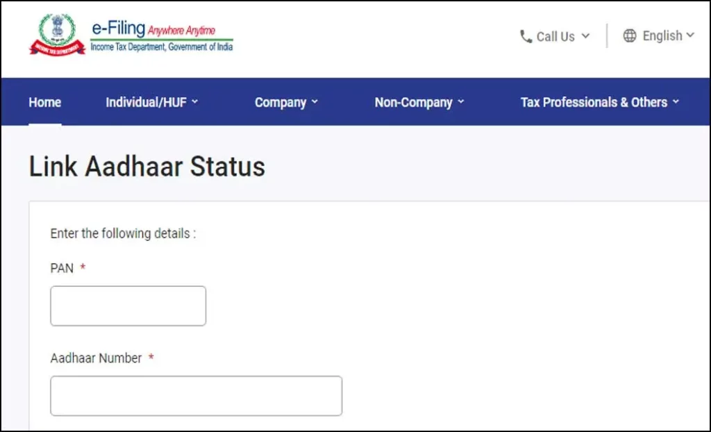 PAN Aadhar Card Link Status