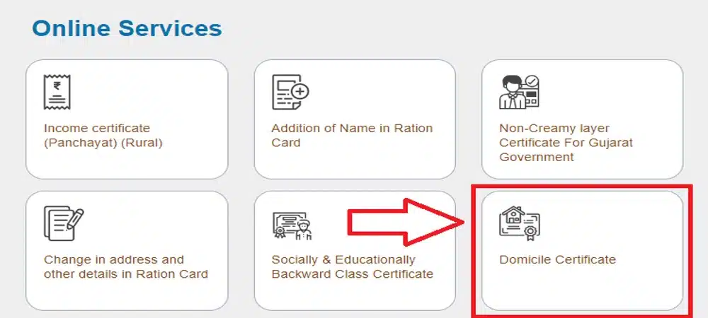 Online Service on Digital Gujarat Portal