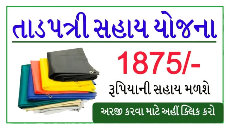 Tadpatri Sahay Yojana 2024 | તાડપત્રી સહાય યોજના હેઠળ રૂ.1875/- ની સહાય મળશે.