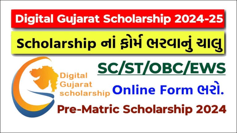 Digital Gujarat Scholarship 2024-25 : ડિજીટલ ગુજરાત સ્કોલરશીપ 2024-25 ના ઓનલાઈન ફોર્મ ભરવાના ચાલુ.