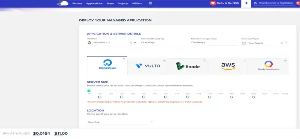 Cloudways gives Multiple Cloud Infrastructure Choices